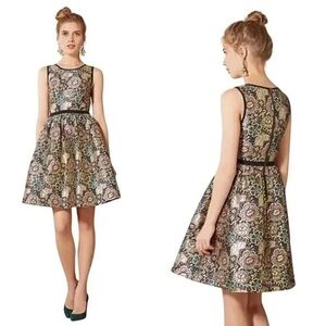 Anthropologie Elegant Floral Mini Dress